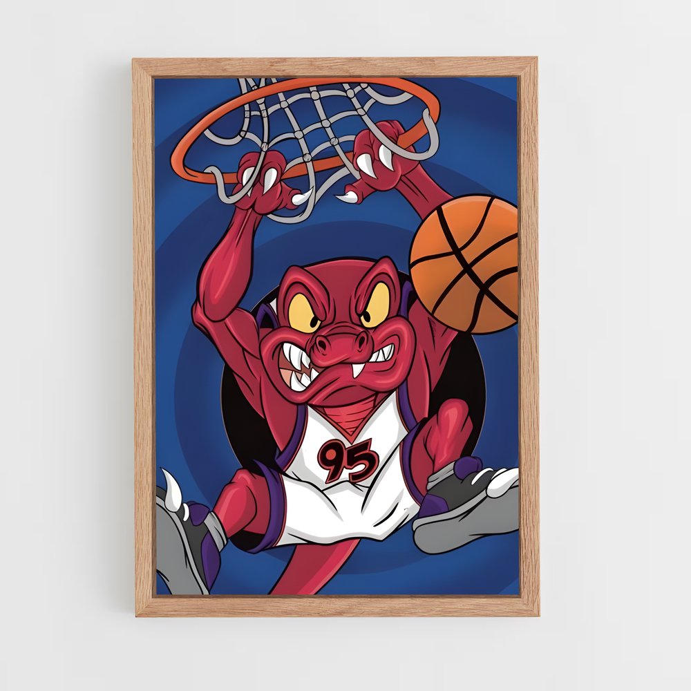 Poster Dunky le Dinosaure – affiche Basketball (vue 4)